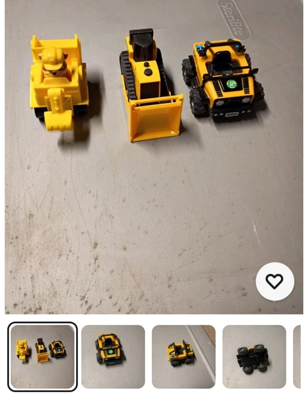 Yellow Construction Vehicle Toy Set for Kids
